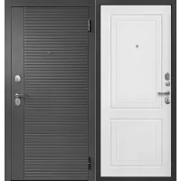 Входная дверь ПРОсемь (Графит/эмалит Белый 860*2050 правая)