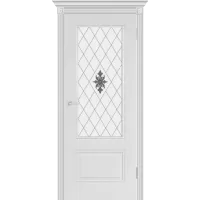 Межкомнатная дверь Аккорд  (Эмаль белая) со стеклом