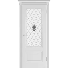 Межкомнатная дверь Аккорд  (Эмаль белая) со стеклом