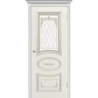 Полотно Арма (эмаль Белая + патина «Белое золото» 2000*900) со стеклом