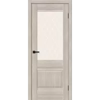 Межкомнатная дверь Прима-3 (Cappuccino Melinga White Сrystal)