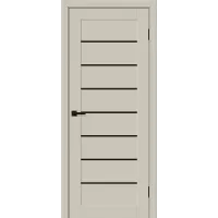 Межкомнатная дверь Браво-22 (Cream Silk Black Shine)