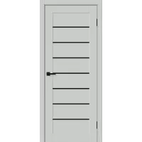 Межкомнатная дверь Браво-22 (Grey Silk Black Shine)