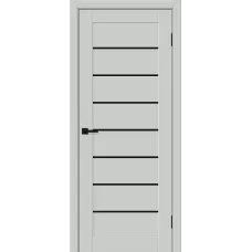 Межкомнатная дверь Браво-22 (Grey Silk Black Shine)