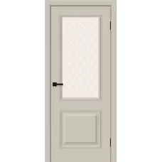 Межкомнатная дверь Классик-13 (Cream Silk White Сrystal)