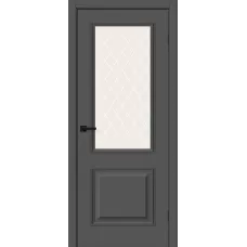 Межкомнатная дверь Классик-13 (Stormy Silk White Сrystal)