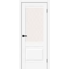 Межкомнатная дверь Прима-3 (White Silk White Сrystal)