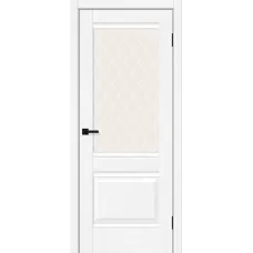 Межкомнатная дверь Прима-3 (White Silkwood White Сrystal)