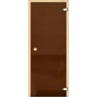 Дверь для бани Лайт (стекло Бронза) + ручка Кноб 1890*690