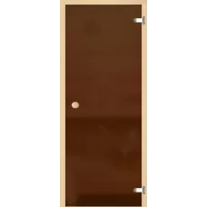 Дверь для бани Лайт (стекло Бронза) + ручка Кноб 1890*690