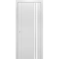 Межкомнатная дверь Микс (Эмалит аляска со стеклом Лакобель белый)