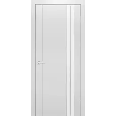 Межкомнатная дверь Микс (Эмалит аляска со стеклом Лакобель белый)