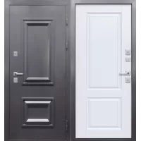 Входная дверь Протерма Багет (Букле антрацит/Велюр белый 960*2050 левая)
