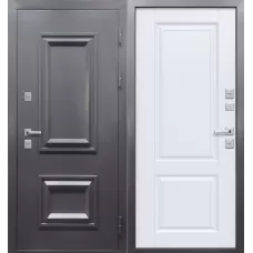 Входная дверь Протерма Багет (Букле антрацит/Велюр белый 860*2050 левая)