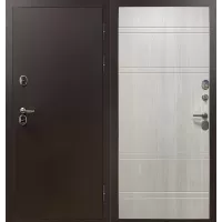 Входная дверь Протерма (Букле шоколад/Астана Эш Уайт 960*2050 правая)