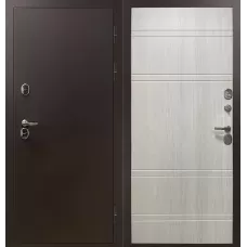Входная дверь Протерма (Букле шоколад/Астана Эш Уайт 860*2050 левая)