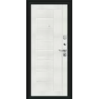 Входная дверь Проф (Букле черное/Bianco Veralinga)