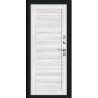 Входная дверь Сити Kale (Букле черное/Riviera Ice)