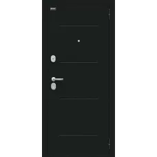 Входная дверь Сити Kale (Букле черное/Off-white)