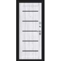 Входная дверь Борн (Букле черное/Riviera Ice)