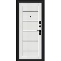 Входная дверь Борн/SBlack (Букле черное/Bianco Melinga)