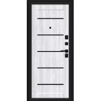 Входная дверь Борн/SBlack (Букле черное/Riviera Ice)