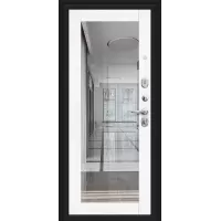 Входная дверь Флэш (Букле черное/Snow Melinga)