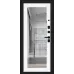 Входная дверь Флэш МФ/SBlack (Букле черное/White Silk)