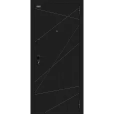 Входная дверь Граффити-5/SBlack (Букле черное/Snow Art)