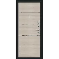 Входная дверь Лайн (Букле черное/Cappuccino Veralinga)