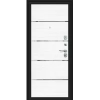 Входная дверь Лайн (Букле черное/Snow Melinga)