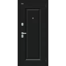 Входная дверь Мило МФ/BChrome (Букле черное/Wenge Melinga)