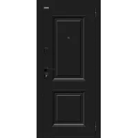 Входная дверь Некст МФ/SBlack (Букле черное/White Silk)