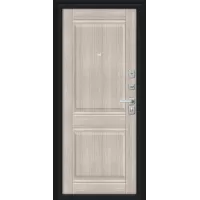 Входная дверь Некст МФ/BChrome (Букле черное/Cappuccino Melinga)