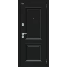 Входная дверь Некст МФ/BChrome (Букле черное/Cappuccino Melinga)