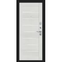 Входная дверь Техно (Букле черное/Bianco Veralinga)