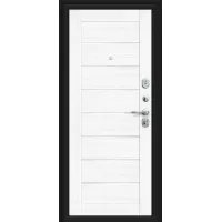 Входная дверь Техно (Букле черное/Snow Melinga)