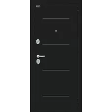 Входная дверь Техно (Букле черное/Bianco Veralinga)