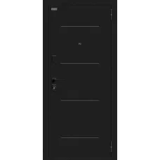 Входная дверь Техно/SBlack (Букле черное/White Silk)