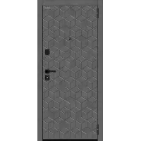 Входная дверь Кьюб/SBlack (Slate Art/Snow Art)