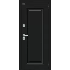 Входная дверь Thermo Флэш МФ/BChrome (Букле черное/Cappuccino Melinga)