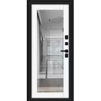 Входная дверь Thermo Флэш МФ/SBlack (Букле черное/White Silk)