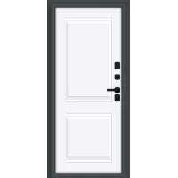 Входная дверь Thermo Некст МФ/SBlack (Старк антрацит/White Silk)