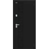 Входная дверь Thermo Техно Д2/BChrome (Букле черное/Wenge Melinga)