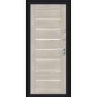 Входная дверь Thermo Техно Декор-2 (Букле черное/Cappuccino Veralinga)