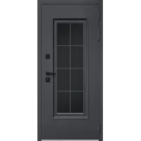 Входная дверь Titanium с окном и английской решеткой (терморазрыв 3к)