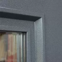 Входная дверь Titanium с окном и английской решеткой (терморазрыв 3к)