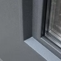 Входная дверь Titanium с окном и английской решеткой (терморазрыв 3к)
