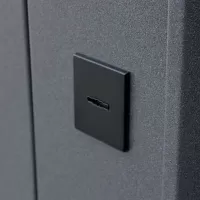 Входная дверь Titanium с окном и английской решеткой (терморазрыв 3к)