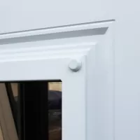 Входная дверь Titanium с окном и английской решеткой (терморазрыв 3к)